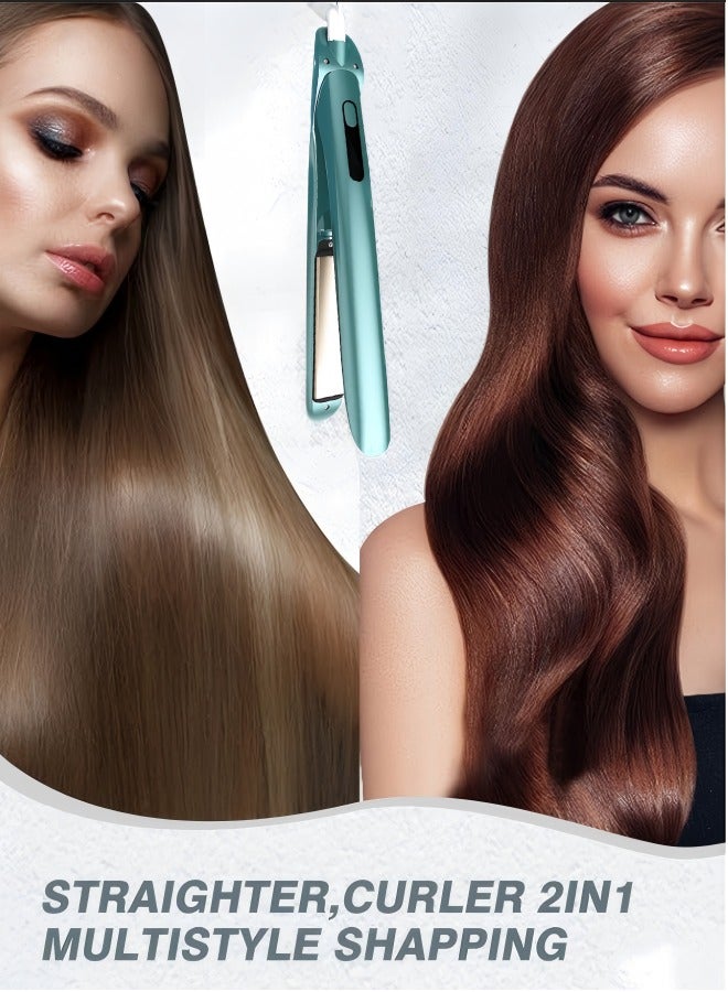 Mini Dual Use Curling Iron, 2 in 1 Travel Hair Straightener and Curler, Portable USB Plug, Small Curling Iron, Curling Iron for Home and Travel - Image 2
